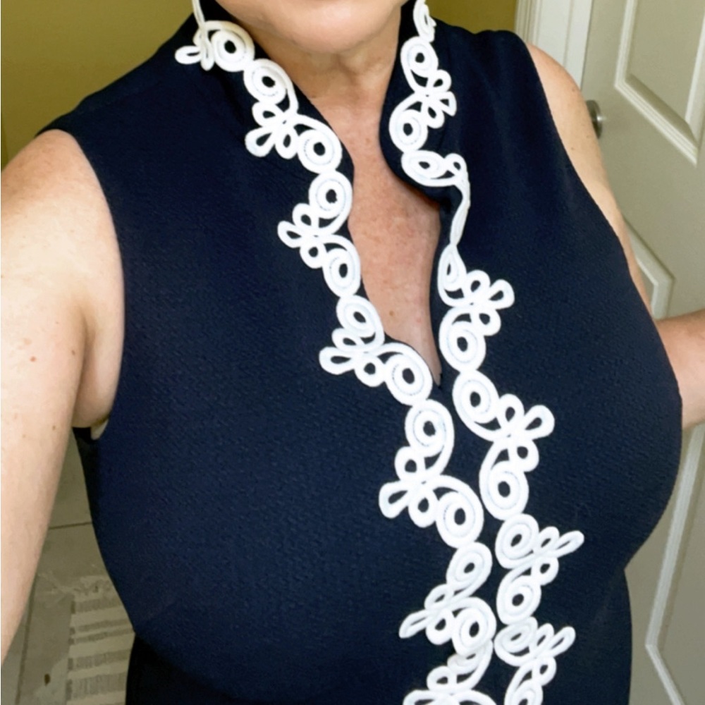 Navy blue sheath dress (Size 10)